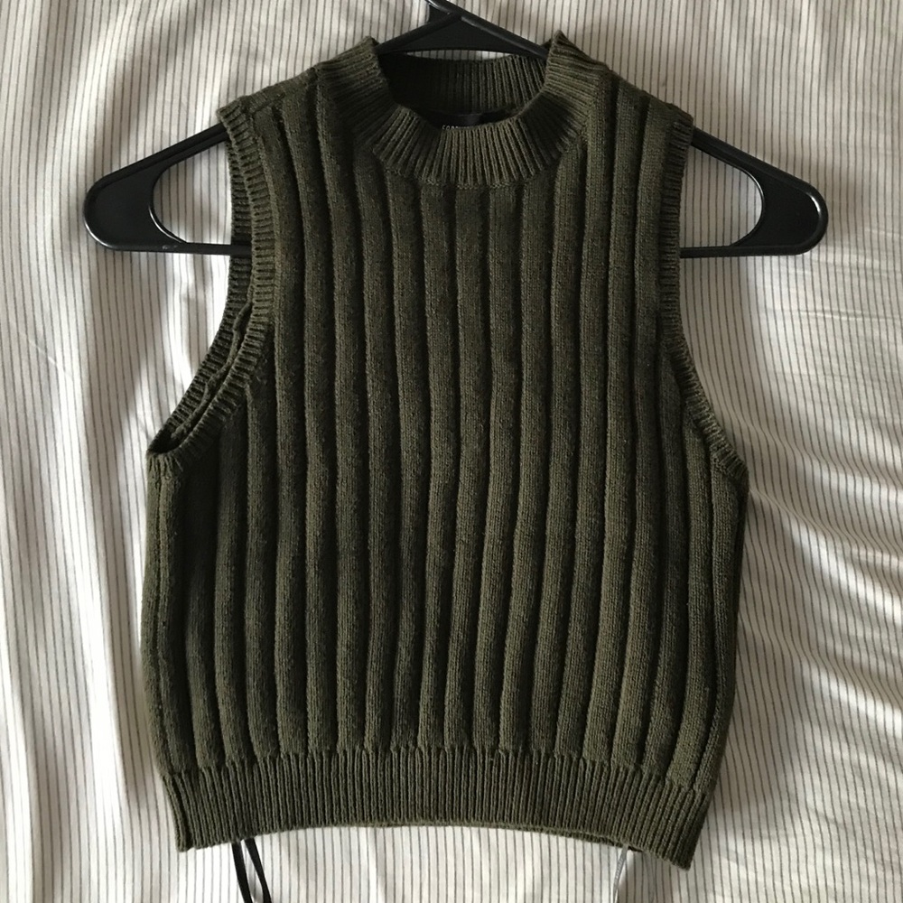 Soft Olive Sweater Tank